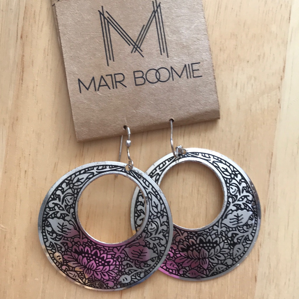 Matr Boomie Silver Hoop Earrings